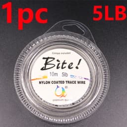10M 7 Strands 5LB-200LB Nylon Coated Trace Wire Braided Steel Wire Leader Coating Jigging Fish Line Sea Fishing Rigs Accessories