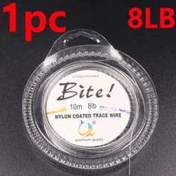 10M 7 Strands 5LB-200LB Nylon Coated Trace Wire Braided Steel Wire Leader Coating Jigging Fish Line Sea Fishing Rigs Accessories