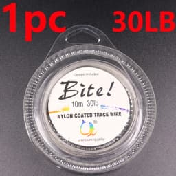 10M 7 Strands 5LB-200LB Nylon Coated Trace Wire Braided Steel Wire Leader Coating Jigging Fish Line Sea Fishing Rigs Accessories