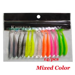 10Pcs/lot 75mm 2.1g  Wobbler Fishing Lure Easy Shiner Jig Swimbait Artificial Double Color Silicone Soft Bait Carp Bass Lures