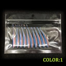 10Pcs/lot 75mm 2.1g  Wobbler Fishing Lure Easy Shiner Jig Swimbait Artificial Double Color Silicone Soft Bait Carp Bass Lures