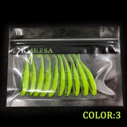 10Pcs/lot 75mm 2.1g  Wobbler Fishing Lure Easy Shiner Jig Swimbait Artificial Double Color Silicone Soft Bait Carp Bass Lures