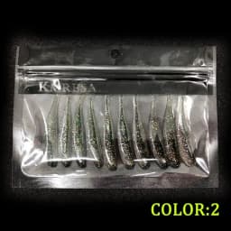 10Pcs/lot 75mm 2.1g  Wobbler Fishing Lure Easy Shiner Jig Swimbait Artificial Double Color Silicone Soft Bait Carp Bass Lures