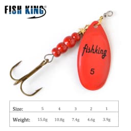 NGB Spinner Bait 3.9g 4.6g 7.4g 10.8g 15g Rotating Spinners Spoon Lures Pike Metal With Treble Hooks Fishing Lure