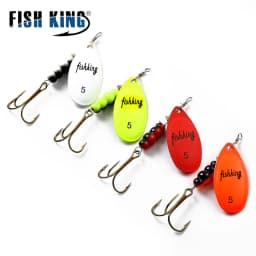 NGB Spinner Bait 3.9g 4.6g 7.4g 10.8g 15g Rotating Spinners Spoon Lures Pike Metal With Treble Hooks Fishing Lure