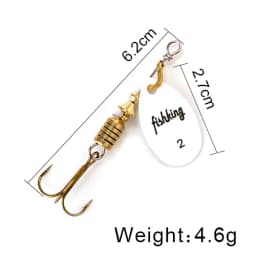 NGB Spinner Bait 3.9g 4.6g 7.4g 10.8g 15g Rotating Spinners Spoon Lures Pike Metal With Treble Hooks Fishing Lure