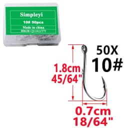 50pcs/Box Barbed High Carbon Steel Fishing Hooks Sea Worm Carp Single Circle Hook Set Fly Fishing Accessories Tackle Fishhook