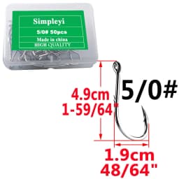 50pcs/Box Barbed High Carbon Steel Fishing Hooks Sea Worm Carp Single Circle Hook Set Fly Fishing Accessories Tackle Fishhook