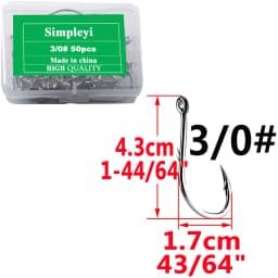50pcs/Box Barbed High Carbon Steel Fishing Hooks Sea Worm Carp Single Circle Hook Set Fly Fishing Accessories Tackle Fishhook