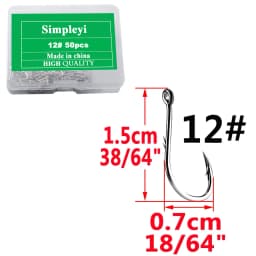 50pcs/Box Barbed High Carbon Steel Fishing Hooks Sea Worm Carp Single Circle Hook Set Fly Fishing Accessories Tackle Fishhook