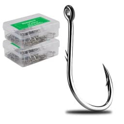 50pcs/Box Barbed High Carbon Steel Fishing Hooks Sea Worm Carp Single Circle Hook Set Fly Fishing Accessories Tackle Fishhook