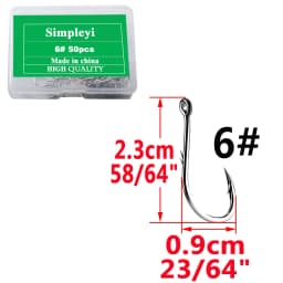 50pcs/Box Barbed High Carbon Steel Fishing Hooks Sea Worm Carp Single Circle Hook Set Fly Fishing Accessories Tackle Fishhook