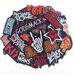 25PCS/Lot Rock Band Patches for Clothing Embroidery Stripes Iron on Patches Music Badges Diy Clothes Stickers Sewing Vest Jacket