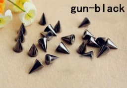 50sets 7*10mm Cone Colored Studs And Spikes For Clothes DIY Handcraft Garment Rivets For Leather Bag Shoes Tachuelas Ropa
