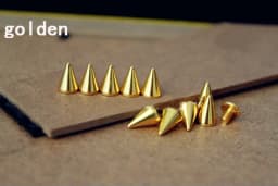 50sets 7*10mm Cone Colored Studs And Spikes For Clothes DIY Handcraft Garment Rivets For Leather Bag Shoes Tachuelas Ropa