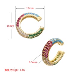 1Piece,15x15mm CZ Crystal Ear Cuff C-shaped/Star-Shaped Ear Clips Non-pierced Nickel-free Earrings for Women Jewelry:VE131