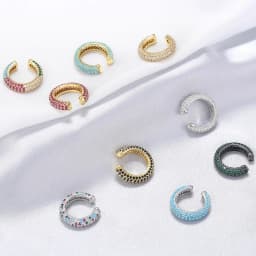 1Piece,15x15mm CZ Crystal Ear Cuff C-shaped/Star-Shaped Ear Clips Non-pierced Nickel-free Earrings for Women Jewelry:VE131