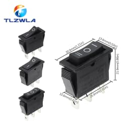 1PCS KCD3 Rocker Switch ON-OFF ON-OFF-ON 2 Position 3Pins Electrical equipment With Light Power Switch 16A 250V / 20A 125V AC