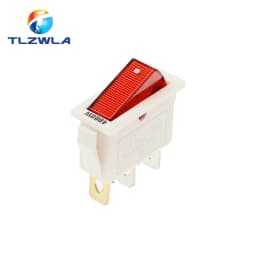 1PCS KCD3 Rocker Switch ON-OFF ON-OFF-ON 2 Position 3Pins Electrical equipment With Light Power Switch 16A 250V / 20A 125V AC