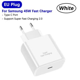 Samsung 45w Super Fast Charger PD Adapter EU US Type C Cargador For Galaxy S26 S25 FE S24 Ultra S23 Plus A55 A56 M55 Tab S11 S10