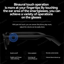 Lenovo AI Smart Wireless Glasses Bluetooth Sunglasses Remote 8K Control Touch Photo Camera Recording Voice Assistant Translator
