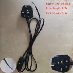 EU Plug With Switch Wire 1.7M Dimmer Black/White Lamp Cable For Table Lamp For Floor lamp 110-220V Electricity Wire US Plug