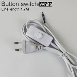 EU Plug With Switch Wire 1.7M Dimmer Black/White Lamp Cable For Table Lamp For Floor lamp 110-220V Electricity Wire US Plug