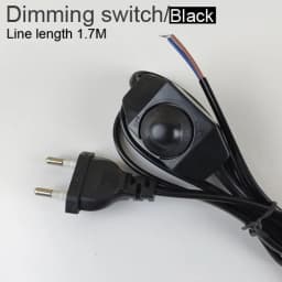 EU Plug With Switch Wire 1.7M Dimmer Black/White Lamp Cable For Table Lamp For Floor lamp 110-220V Electricity Wire US Plug