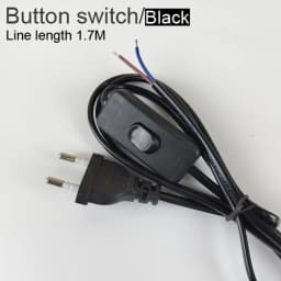 EU Plug With Switch Wire 1.7M Dimmer Black/White Lamp Cable For Table Lamp For Floor lamp 110-220V Electricity Wire US Plug