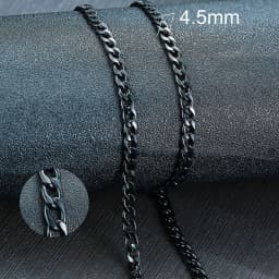 Vnox Men's Cuban Link Chain Necklace Stainless Steel Black Gold Color Male Choker colar Jewelry Gifts for Him