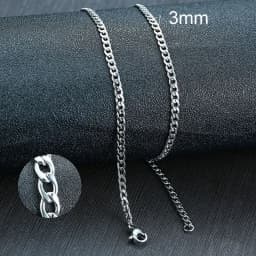 Vnox Men's Cuban Link Chain Necklace Stainless Steel Black Gold Color Male Choker colar Jewelry Gifts for Him
