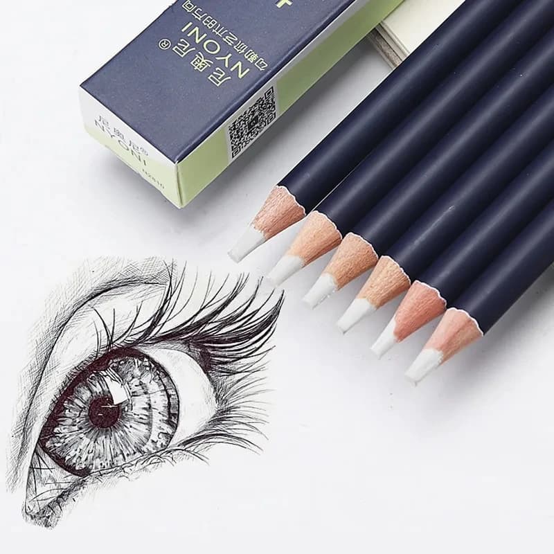 NYONI Rubber Pen Eraser Pencil Pen Tip Rubber Type 1/3/6pcs High Precision Pencil Eraser For Manga Highlight Art Supplies N2810