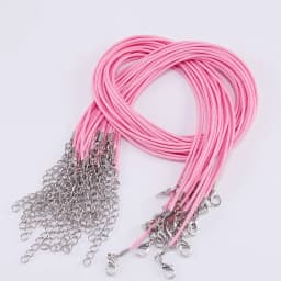 10Pcs/lot Dia 1.5/2mm Leather Cord Necklace With Clasp Adjustable Braided Rope for Jewelry Making DIY Necklace Bracelet Supplies