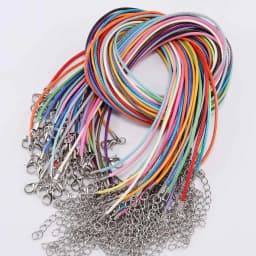 10Pcs/lot Dia 1.5/2mm Leather Cord Necklace With Clasp Adjustable Braided Rope for Jewelry Making DIY Necklace Bracelet Supplies