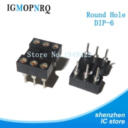 10PCS Round Hole IC socket Connector DIP 6 8 14 16 18 20 24 28 pin Sockets DIP6 DIP8 DIP14 DIP16 DIP18 DIP20 DIP28 pins