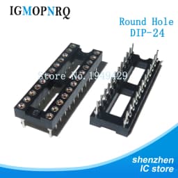 10PCS Round Hole IC socket Connector DIP 6 8 14 16 18 20 24 28 pin Sockets DIP6 DIP8 DIP14 DIP16 DIP18 DIP20 DIP28 pins