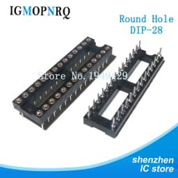 10PCS Round Hole IC socket Connector DIP 6 8 14 16 18 20 24 28 pin Sockets DIP6 DIP8 DIP14 DIP16 DIP18 DIP20 DIP28 pins