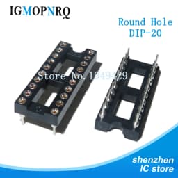 10PCS Round Hole IC socket Connector DIP 6 8 14 16 18 20 24 28 pin Sockets DIP6 DIP8 DIP14 DIP16 DIP18 DIP20 DIP28 pins