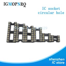 10PCS Round Hole IC socket Connector DIP 6 8 14 16 18 20 24 28 pin Sockets DIP6 DIP8 DIP14 DIP16 DIP18 DIP20 DIP28 pins
