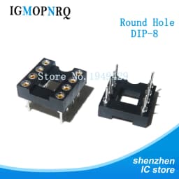 10PCS Round Hole IC socket Connector DIP 6 8 14 16 18 20 24 28 pin Sockets DIP6 DIP8 DIP14 DIP16 DIP18 DIP20 DIP28 pins