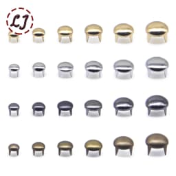 1 PACK Round Brass Dome Rivets Spike Studs Spots Nailhead Punk Rock DIY Leather Craft For Shoes Clothing Bag Garment Decoration