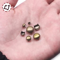 1 PACK Round Brass Dome Rivets Spike Studs Spots Nailhead Punk Rock DIY Leather Craft For Shoes Clothing Bag Garment Decoration