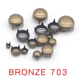 1 PACK Round Brass Dome Rivets Spike Studs Spots Nailhead Punk Rock DIY Leather Craft For Shoes Clothing Bag Garment Decoration