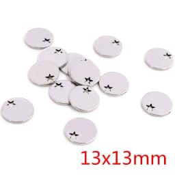 30pcs No Fade Charms 316 Stainless Steel Feather Moon Star Heart Bracelet Necklace Pendant Charms DIY Jewelry Making Findings