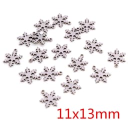 30pcs No Fade Charms 316 Stainless Steel Feather Moon Star Heart Bracelet Necklace Pendant Charms DIY Jewelry Making Findings