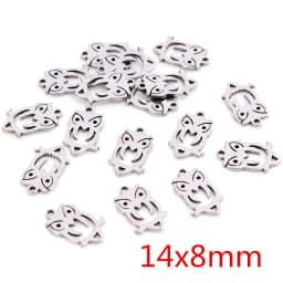 30pcs No Fade Charms 316 Stainless Steel Feather Moon Star Heart Bracelet Necklace Pendant Charms DIY Jewelry Making Findings