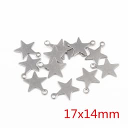 30pcs No Fade Charms 316 Stainless Steel Feather Moon Star Heart Bracelet Necklace Pendant Charms DIY Jewelry Making Findings