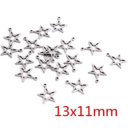 30pcs No Fade Charms 316 Stainless Steel Feather Moon Star Heart Bracelet Necklace Pendant Charms DIY Jewelry Making Findings