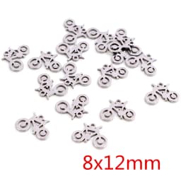 30pcs No Fade Charms 316 Stainless Steel Feather Moon Star Heart Bracelet Necklace Pendant Charms DIY Jewelry Making Findings