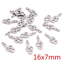 30pcs No Fade Charms 316 Stainless Steel Feather Moon Star Heart Bracelet Necklace Pendant Charms DIY Jewelry Making Findings